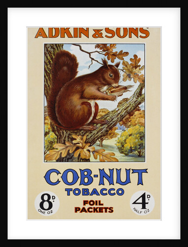 Adkin & Sons: Cob-Nut Tobacco Foil Packets Poster by Anonymous