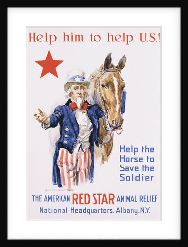 Help Him to Help U.S.! Poster by James Montgomery Flagg