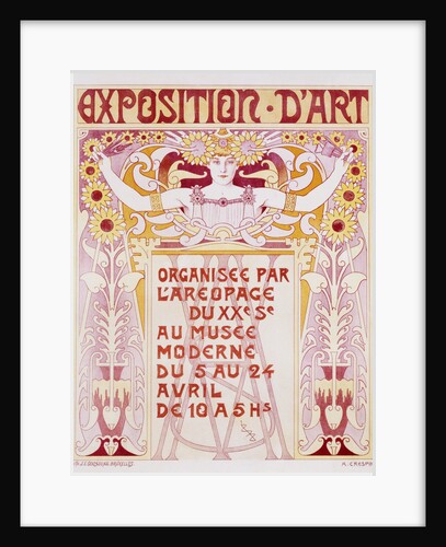 Exposition d'Art Poster by Adolphe Louis Charles Crespin