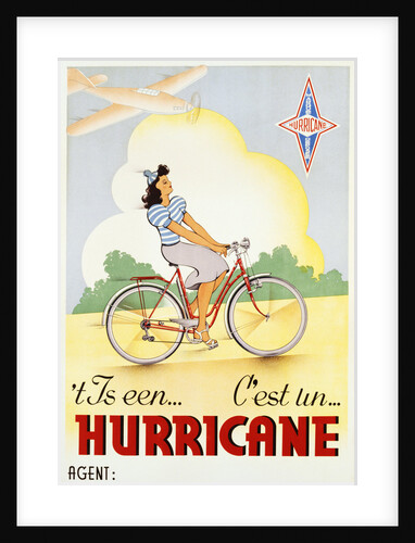 Hurricane Bicycle Advertisement Poster by Anonymous
