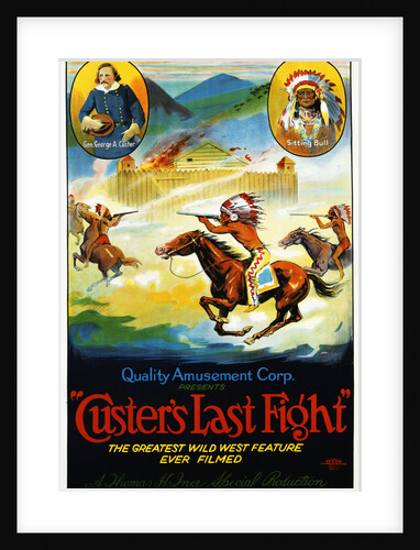 Custer's Last Fight Film Advertisement Poster by Anonymous
