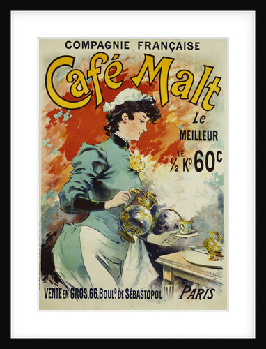 Cafe Malt Poster by Lucien Lefevre
