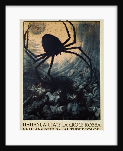 Italiani, Aiutate la Croce Rossa Nell'Assistenza ai Tubercolosi Poster by Basilio Cascella