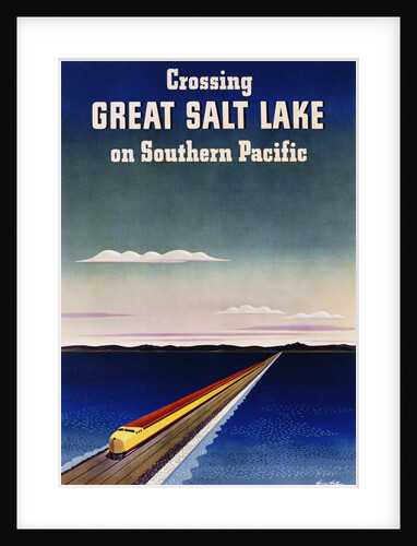 Crossing Great Salt Lake on Southern Pacific by Haines Hall