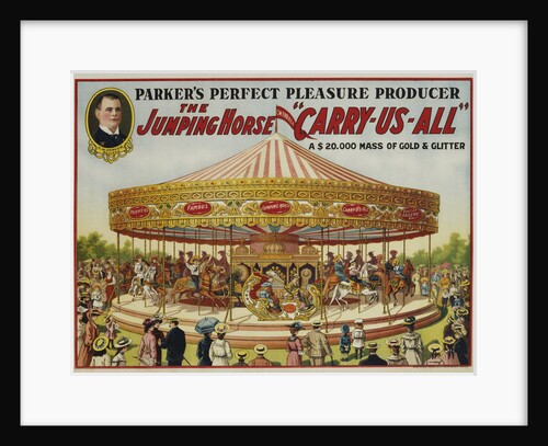 The Jumping Horse "Carry-Us-All" Carnival Poster by Anonymous
