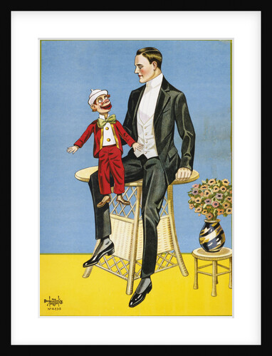 Late 19th Century Poster of Ventriloquist and Dummy by Anonymous