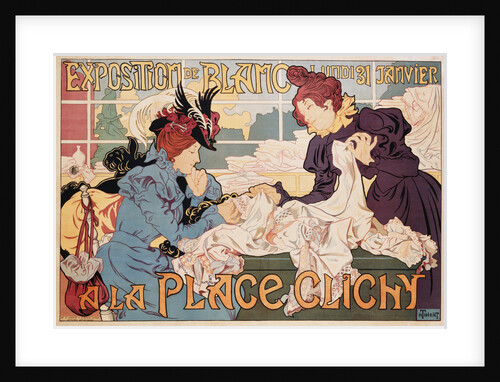 Exposition de Blanc a la Place Clichy Poster by Henri Thiriet
