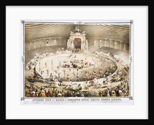 Interior View of Howes & Cushing's Great United States Circus Poster by Anonymous