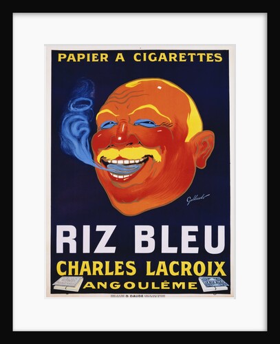 Riz Bleu - Charles Lacroix Cigarette Paper Advertisement Poster by Galicello