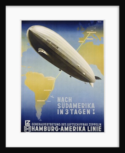 Nach Sudamerika in 3 Tagen! Poster by Ottomar Anton
