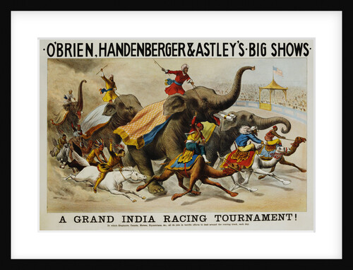 Poster Advertisement for O'Brien, Handenberger & Astley's Big Shows by Anonymous
