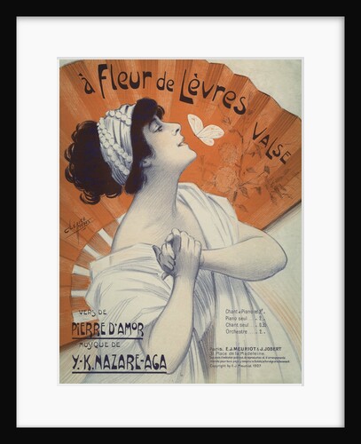 A Fleur de Levres Valse Waltz Sheet Music Cover by Clerice Freres