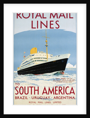 Royal Mail Lines to South America Poster by Jarvis