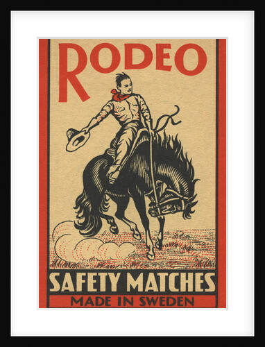 Rodeo Safety Matches Illustration by Anonymous