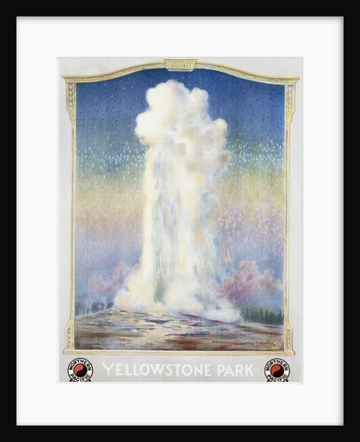 Old Faithful Geyser at Yellowstone Park Poster by Anonymous