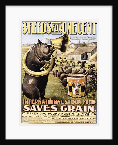 3 Feeds for One Cent Poster by Anonymous