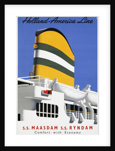 Holland America Line, Comfort with Economy Poster by Reyn Dirksen