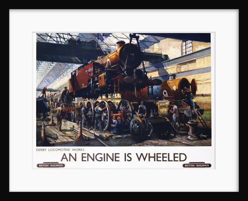 An Engine is Wheeled Railroad Advertisement Poster by Terence Tenison Cuneo