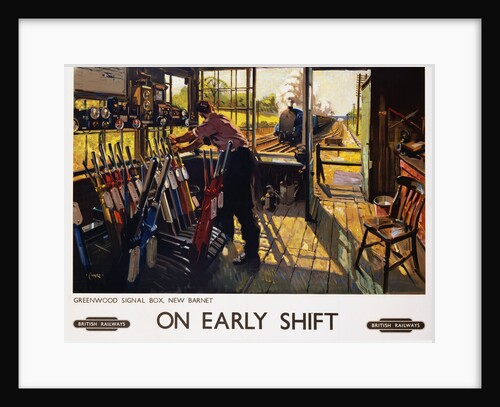 On Early Shift Railroad Advertisement Poster by Terence Tenison Cuneo