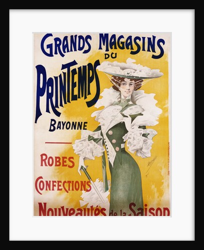 Grands Magasins du Printemps Bayonne Fashion Poster by Alfred Choubrac