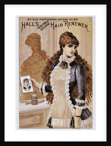 Hall's Hair Renewer Trade Card by Anonymous