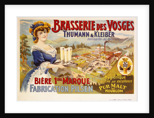 Brasserie des Vosges Poster by A. Quendray