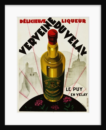 Verveine Duvelay Liqueur Advertisement Poster by Max Ponty