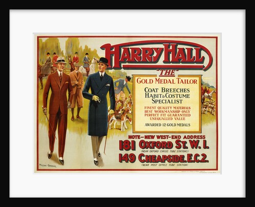 Harry Hall - "The" Gold Medal Tailor Advertisement Poster by Hilton Greene