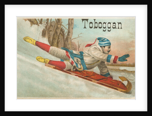 Toboggan Victorian Trading Card by Anonymous