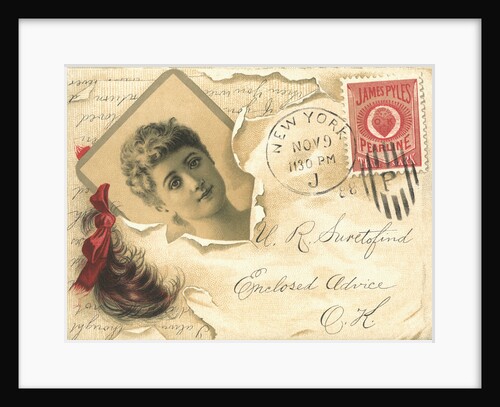 James Pyle's Pearline Trade Card with a Lock of Hair by Anonymous