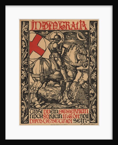 In Deo Gratia World War I Poster by Fritz Boehle