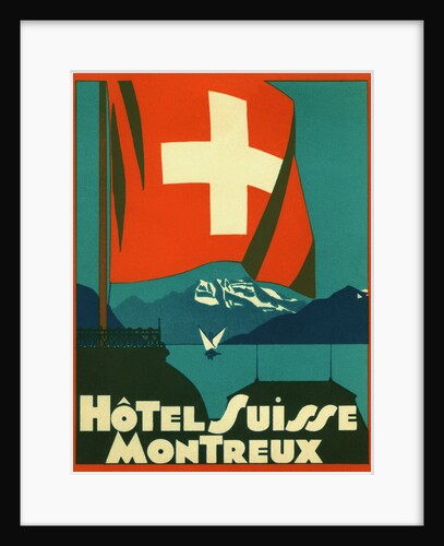Hotel Suisse Montreux Luggage Label by Anonymous