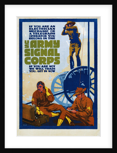 U.S. Army Signal Corps Recruitment Poster by Anonymous