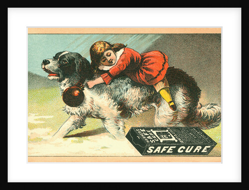 Warner's Safe Cure Trade Card with a St. Bernard and Child by Anonymous