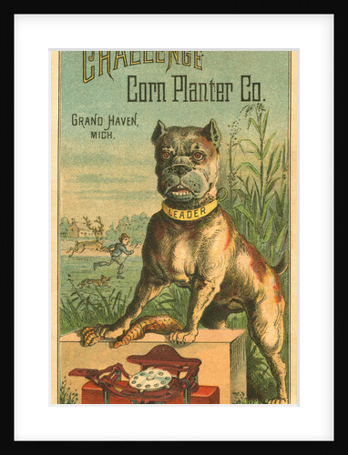 Challenge Corn Planter Co. Trade Card with Bulldog by Anonymous