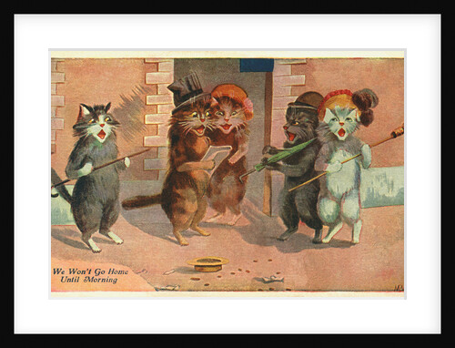We Won't Go Home Until Morning Postcard by Anonymous