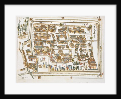 The Chinese Factory in Nagasaki Founded 1688, Book Illustration from Illustrations of Japan ... Anecdotes of the Reigning Dynasty of the Djoguns by Isaac Titsingh