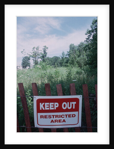 Toxic Site Warning Sign in Community near Love Canal by Anonymous