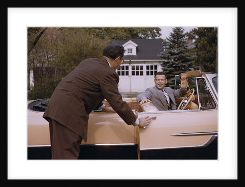 Businessman Dropping Off Carpooler by Anonymous