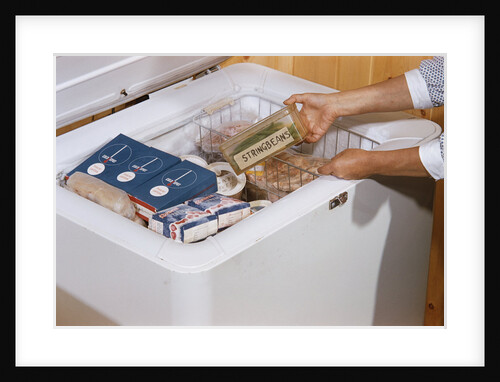 Woman Removing Food From Freezer by Anonymous