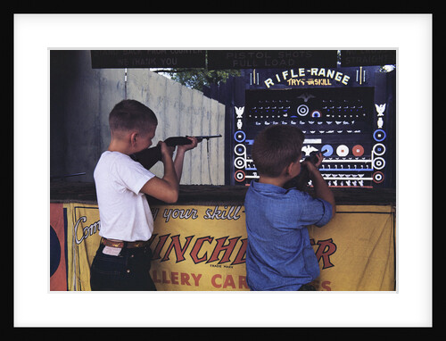 Children Firing Air Rifles at Fair Booth by Anonymous