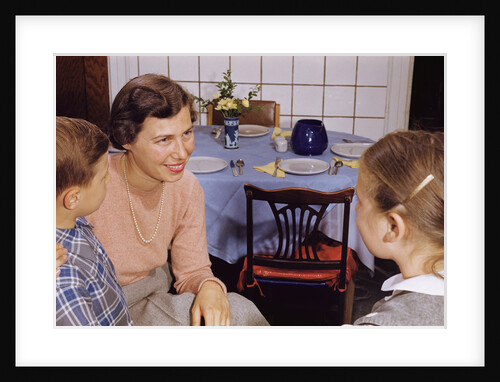 Mother Talking with Children Before Dinner by Anonymous