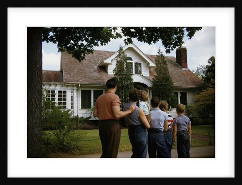 Family Admiring Home by Anonymous
