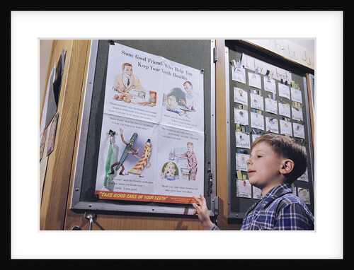Boy Standing by Dental Poster by Anonymous