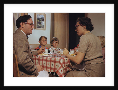 Children Sitting Quietly While Parents Talk by Anonymous