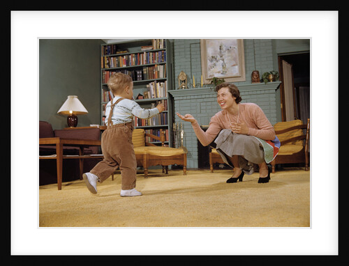 Toddler Walking Towards Mother by Anonymous