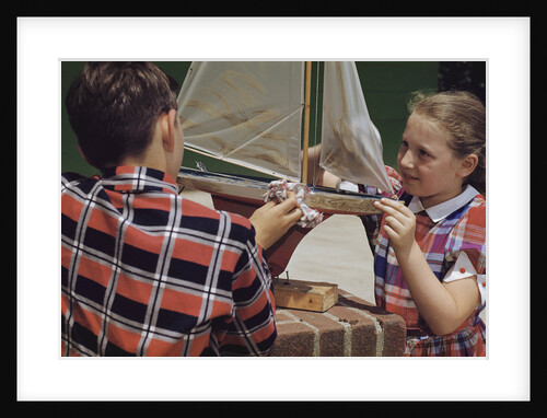 Children Cleaning a Model Ship by Anonymous