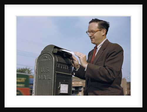 Man Mailing a Letter by Anonymous