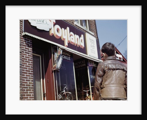 Boy Windowshopping at Toyland by Anonymous