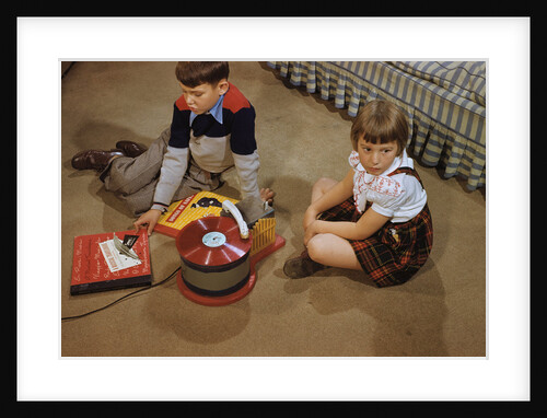 Children Listening to Records by Anonymous